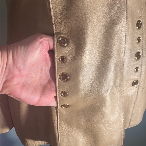 St. John Leather Jacket by Marie Gray Size P - Picture 4 of 11